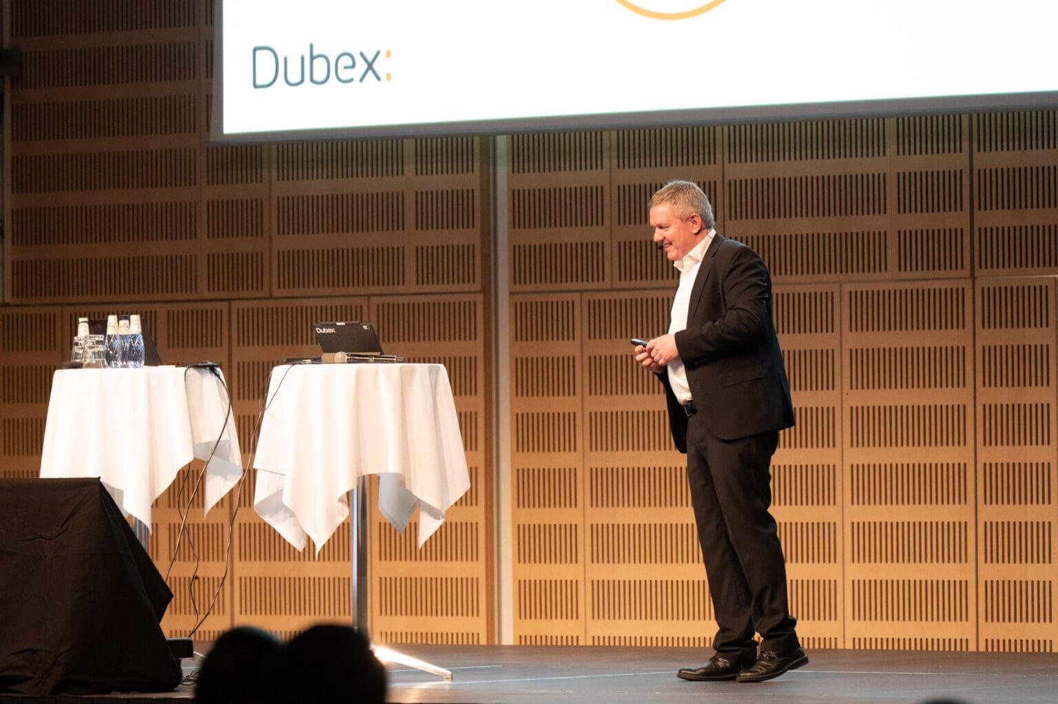 Jacob Herbst, Dubex' CTO held his keynote presentation with Keld Norman